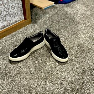 Black Clark’s slip on shoes